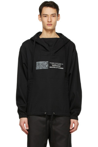 Acne Studios: Black Anorak Jacket | SSENSE