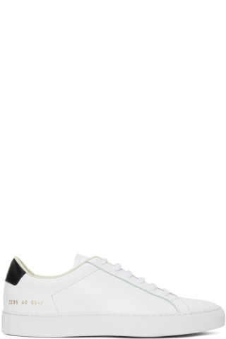 Common Projects: White Retro Low Sneakers | SSENSE