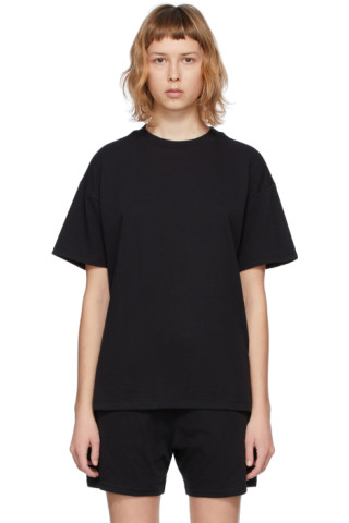 Three-Pack Black Jersey T-Shirts by Essentials on Sale