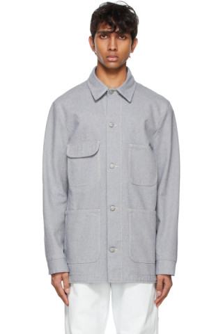 Maison Margiela: Blue Denim Sport Jacket | SSENSE