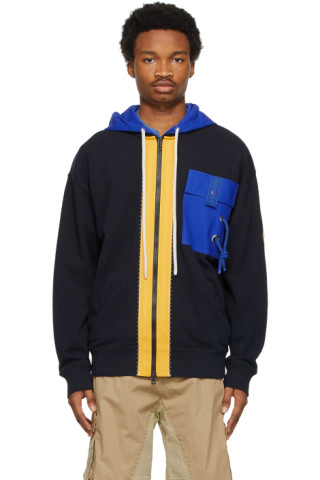 Moncler Genius: 1 Moncler JW Anderson Navy Zip-Up Jacket | SSENSE