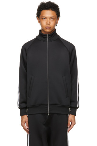 Fumito Ganryu: Black Ventilation Track Jacket | SSENSE