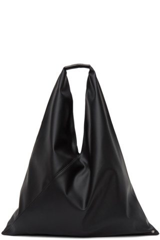 MM6 Maison Margiela: Black Medium Triangle Tote | SSENSE