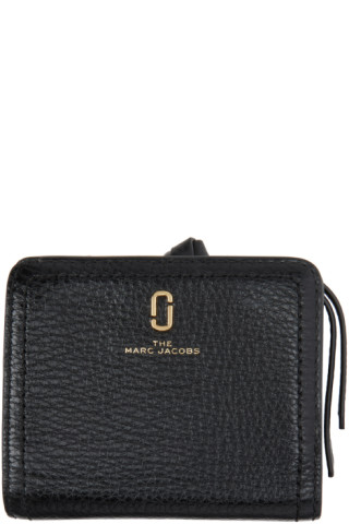 Marc Jacobs Black Mini Softshot Compact Wallet Marc Jacobs