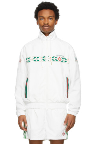 Casablanca: White Logo Sport Track Jacket | SSENSE