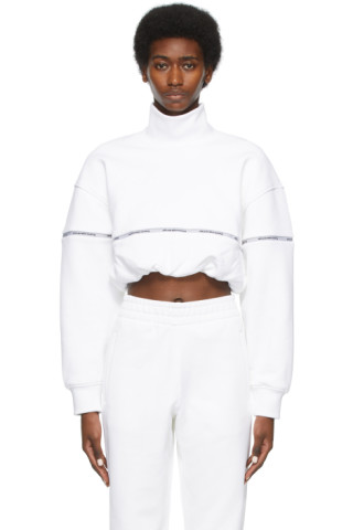 alexanderwang.t: White Logo Tape Turtleneck | SSENSE