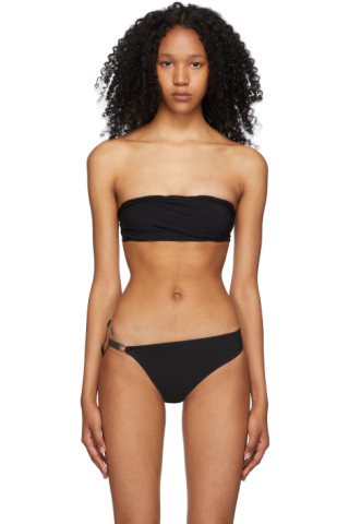 Nicoletta Black Bikini Top - Strapless Bandeau Swim Top