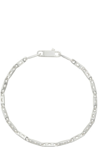 Rick Owens: Silver Signature Chain Necklace | SSENSE Canada