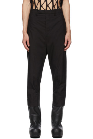 Rick Owens - Black Cropped Astaire Trousers