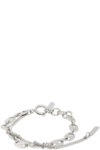 Silver Jerry Chain Bracelet by Justine Clenquet on Sale