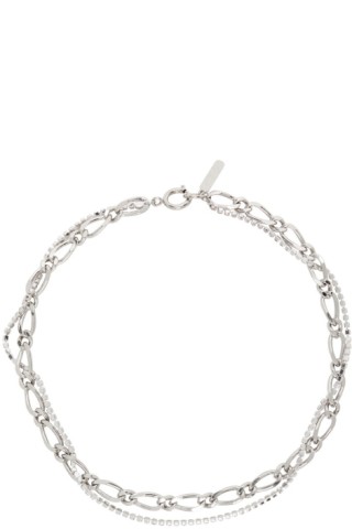 SSENSE Exclusive Pink Mary Necklace by Justine Clenquet on Sale