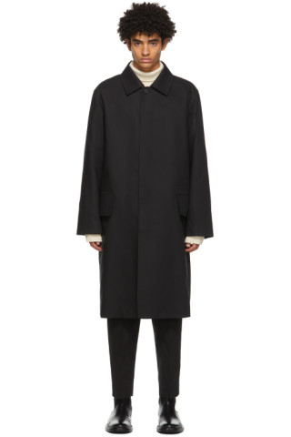 Black Sport Trench Coat by Jil Sander on Sale