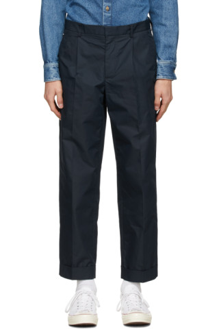 A.P.C.: Navy Kirk Trousers | SSENSE