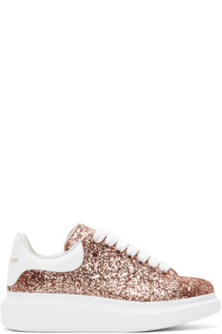 Alexander McQueen: Pink Glitter Oversized Sneakers | SSENSE