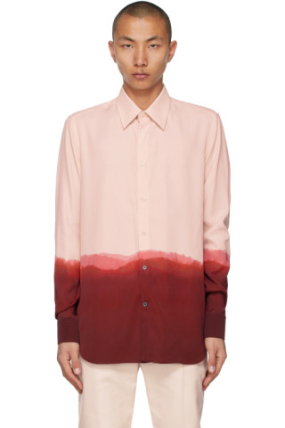 Alexander McQueen Men's Tie-Dye Denim Sport Shirt