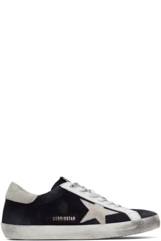 Golden Goose: Navy & Grey Superstar Sneakers | SSENSE