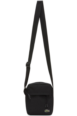 Lacoste: Black Canvas Neocroc Bag | SSENSE