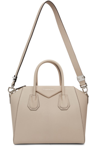 Givenchy Beige Mini Antigona Bag in Natural