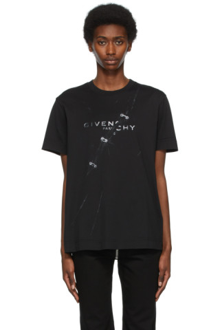 Givenchy: Black Trompe L'œil T-Shirt | SSENSE