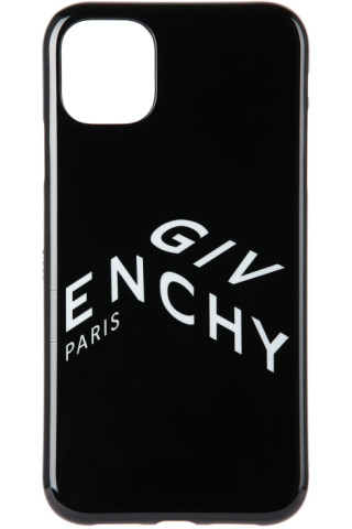 Givenchy: Black Refracted Logo iPhone 11 Case | SSENSE