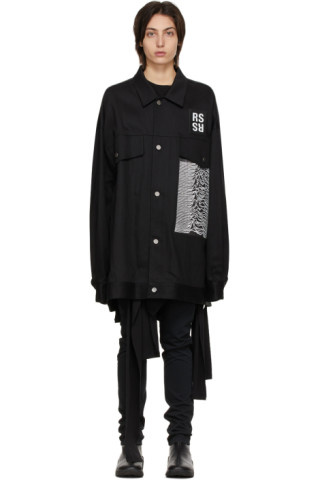 Raf Simons: Black Joy Division Edition Denim Oversized Jacket | SSENSE