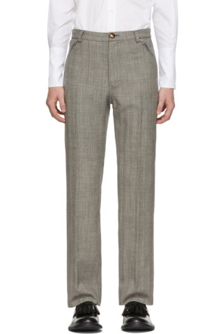 Stefan Cooke: Grey Zip Pocket Trousers | SSENSE