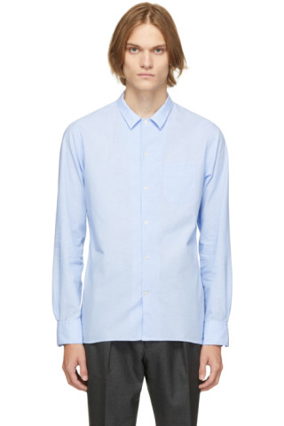 Blue Batiste Shirt by Officine Générale on Sale