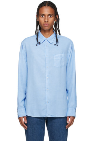 Blue Benoit Shirt by Officine Générale on Sale