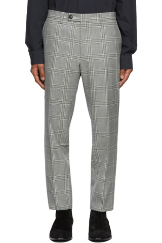 Grey Check Classic Tailoring Trousers by Vivienne Westwood on Sale Grey Check Classic Tailoring Trousers by Vivienne Westwood on Sale