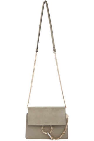 Chloé: Grey Mini Faye Bag | SSENSE UK