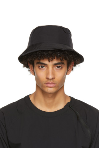 C.P. Company: Black Chrome Garment-Dyed Bucket Hat | SSENSE