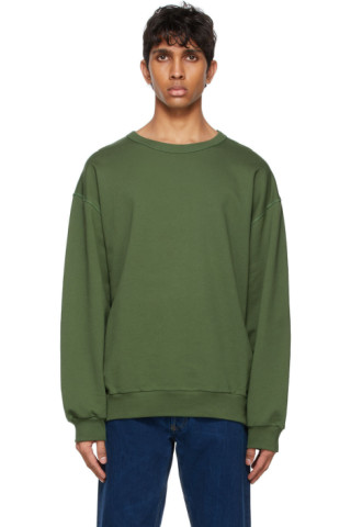 Dries Van Noten: Green Relaxed Sweatshirt | SSENSE