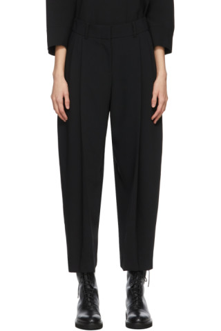 See by Chloé: Black Crêpe City Trousers | SSENSE