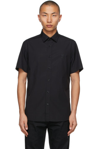 Burberry: Black Sherwood Short Sleeve Shirt | SSENSE