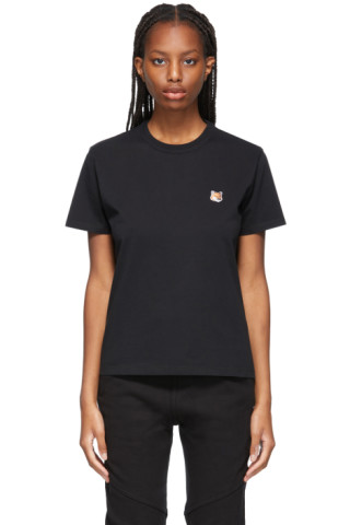 Maison Kitsuné: Black Fox Head Patch Classic T-Shirt | SSENSE