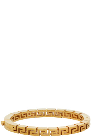 Versace: Gold Greca Bracelet | SSENSE