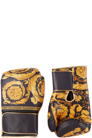 Versace Black Barocco Boxing Gloves