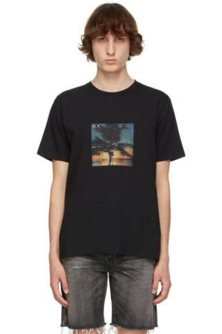 Saint Laurent: Black VHS Sunset T-Shirt | SSENSE