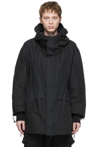 Julius: Black Ox Hooded Coat | SSENSE