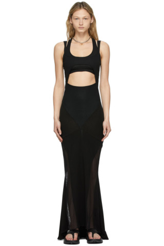 Hyein Seo: Black Layered Long Dress | SSENSE