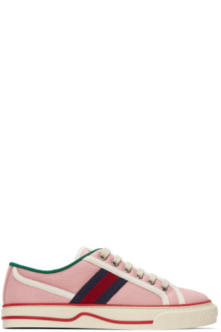 Gucci: Pink 'Gucci Tennis 1977' Sneakers | SSENSE