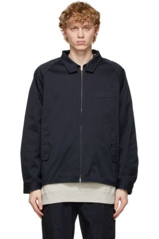 Nanamica: Navy Gore-Tex® Chino Crew Jacket | SSENSE