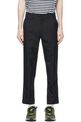 Nanamica: Navy Club Trousers | SSENSE