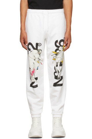 White 'No1452' & 'No0086' Sweatpants by Aitor Throup’s TheDSA on Sale