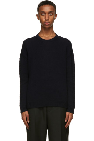 Valentino: Navy Cashmere Sweater | SSENSE