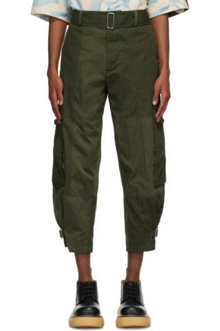 JW Anderson: Khaki Tapered Cargo Trousers | SSENSE