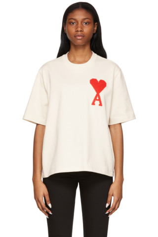 AMI Alexandre Mattiussi: SSENSE Exclusive Off-White Ami De Coeur T ...