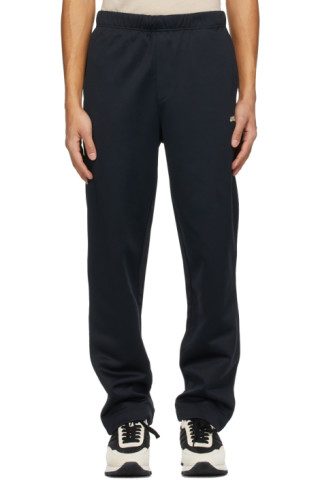 AMI Alexandre Mattiussi: Navy Embroidered Technical Lounge Pants | SSENSE