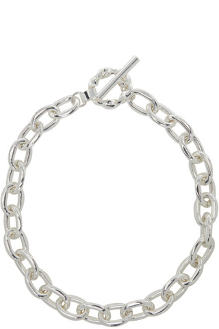 System: Silver Thick Chain Necklace | SSENSE