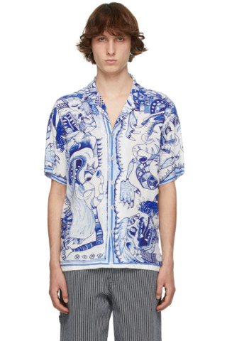 Endless Joy: Blue Barong Short Sleeve Shirt | SSENSE